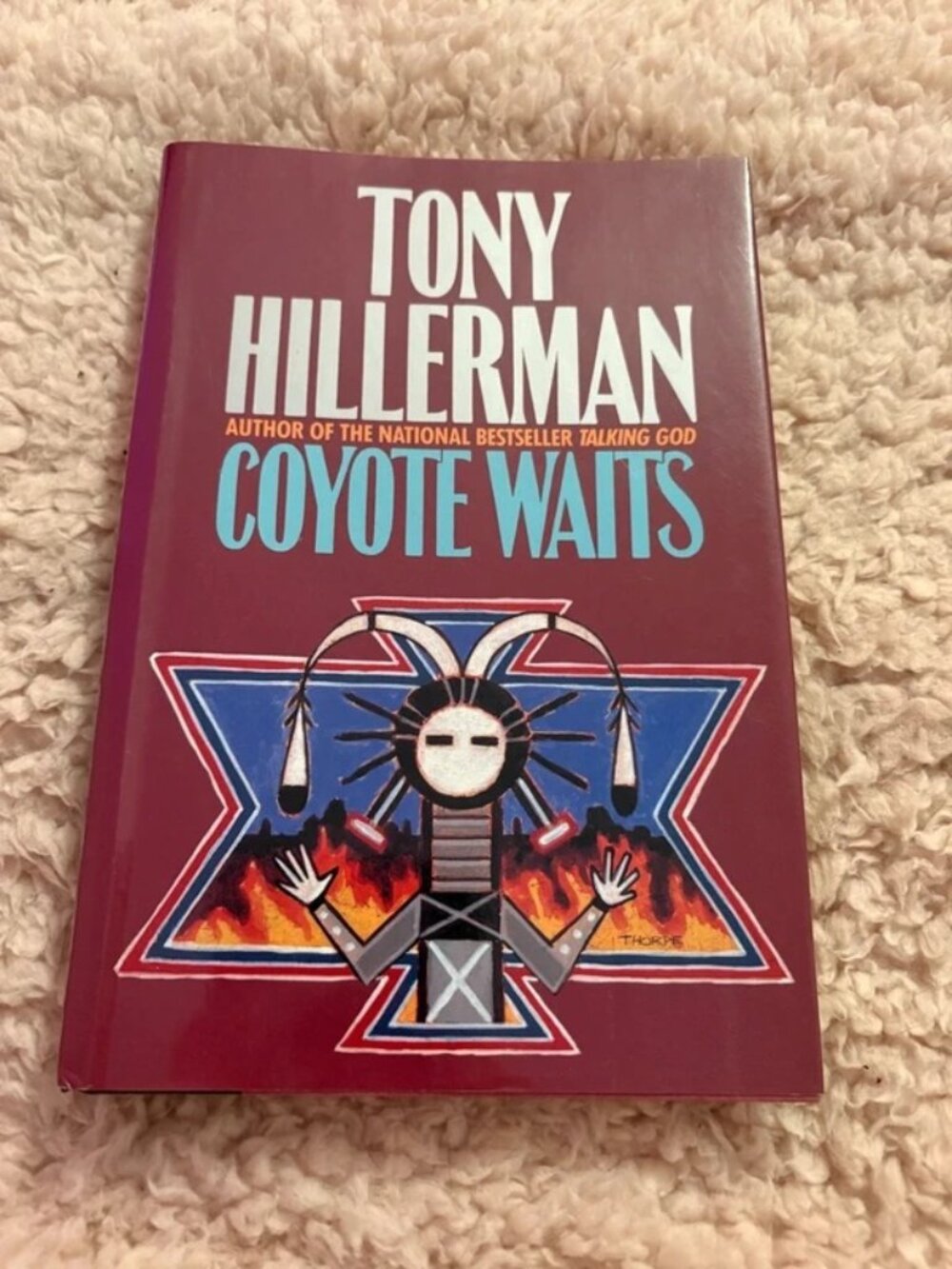 Coyote Waits hardcover mystery novel by Tony Hillerman, published 1990.